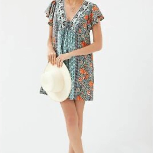 Anthropologie Astrid Tunic Dress Bohemian Desert Flutter Sleeve Size Small - Picture 4 of 15